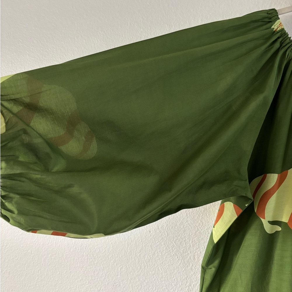 Nikki Chasin Ballad Fish Dress Silk Blend XL Green - Picture 10 of 15